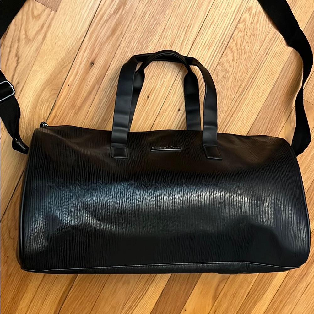 Ermenegildo Zegna Black Leather Duffel Bag - Like New